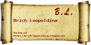 Brich Leopoldina névjegykártya